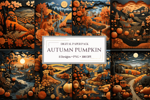 3D Autumn Pumpkin Backgrounds Graphics Review