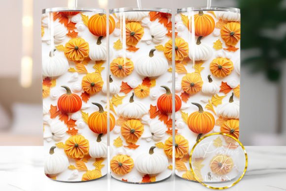 3D Autumn Tumbler Wrap Sublimation PNG Graphics and Illustrations Review
