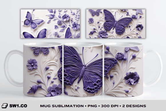 3D Butterfly 15oz Mug Wrap Sublimation Graphics and Crafts Review