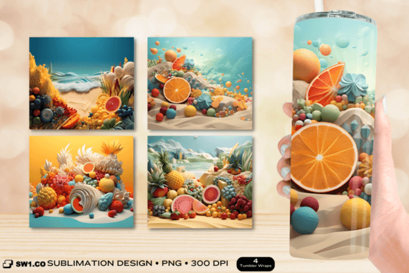 3D Coral Tumbler Wrap PNG Graphics and Crafts Review
