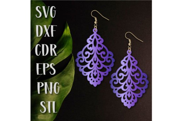 3d Earrings, SVG Earrings, Laser Cut