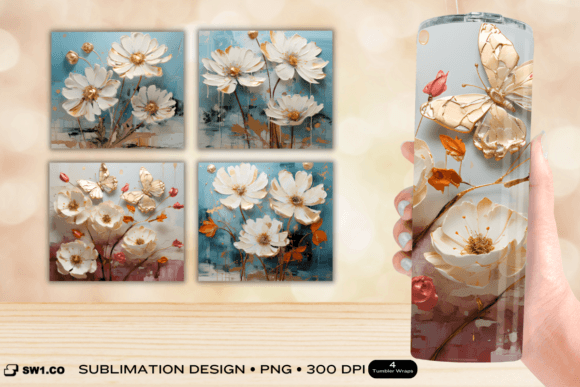 3D Flower Painting Tumbler Sublimation Graphics and Crafts Review