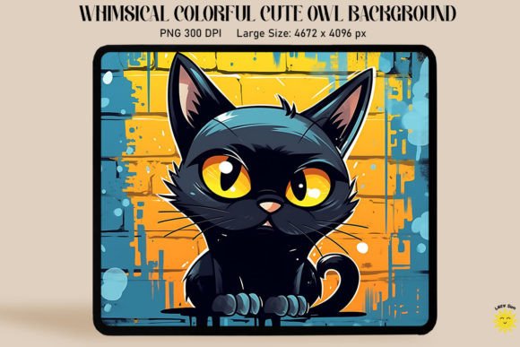3D Graffiti Cartoon Bombay Cat Graphics and Backgrounds