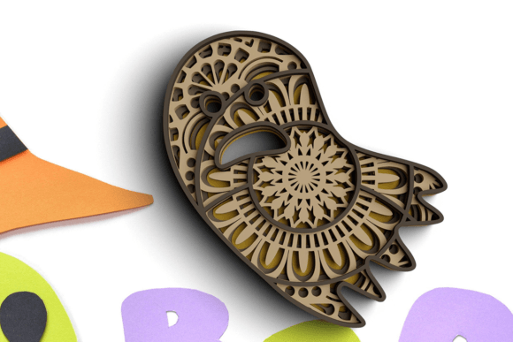 3D Halloween Ghost SVG DXF Bundle for Laser Cutting and Autumn Amp Campaigns