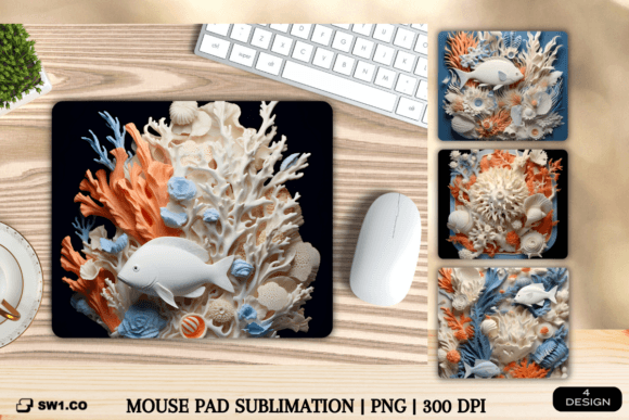 3D Paper Art Coral Mouse Pad Graphics and Crafts Review