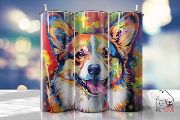 3D Pop Art Fusion Corgi Tumbler Wrap Graphics and Crafts Review