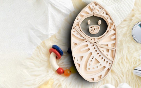 3D Pregnancy SVG Baby Shower SVG 4 Layers: Laser Cutting and Shadow Boxes