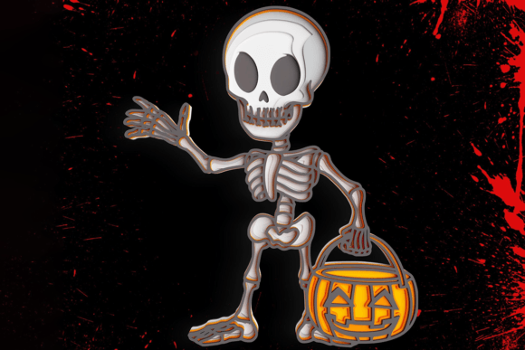 3D Skeleton Halloween Pumpkin SVG Review