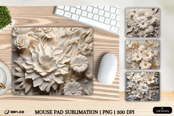 3D White Flower Mouse Pad Graphics and Crafts Review