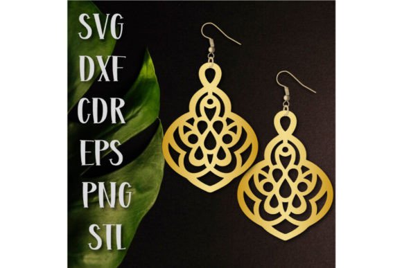 Boho Earrings SVG for Laser Cutting and Crafting