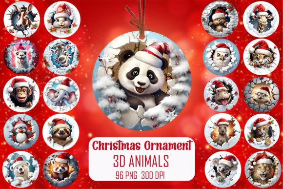 Cute 3D Animals Christmas Ornament Graphics and Crafts Review