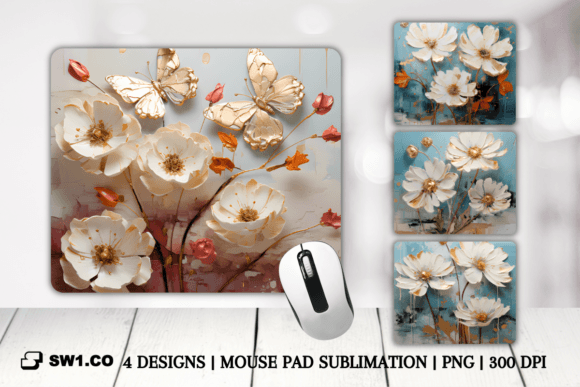 Flower Painting 3D Mouse Pad Sublimation Graphics and Crafts Review