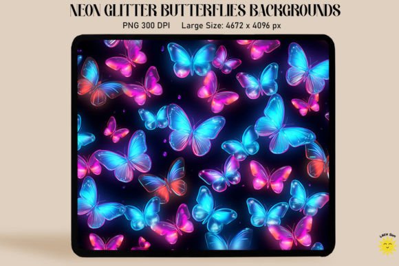Reviewing Pretty 3D Neon Butterflies Backgrounds